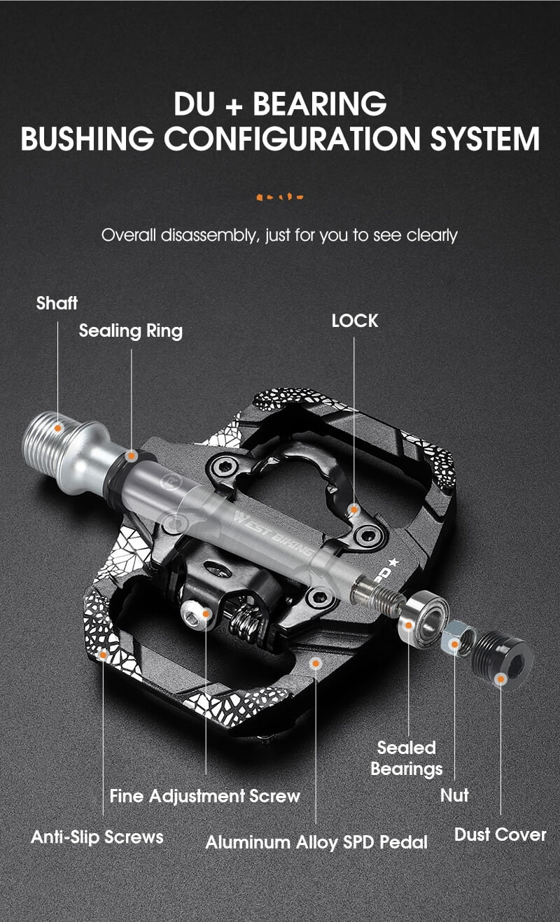 Advanced Features West Biking Dual SPD Self-Locking & Flat Bike Pedals from Bike Shop Kenya