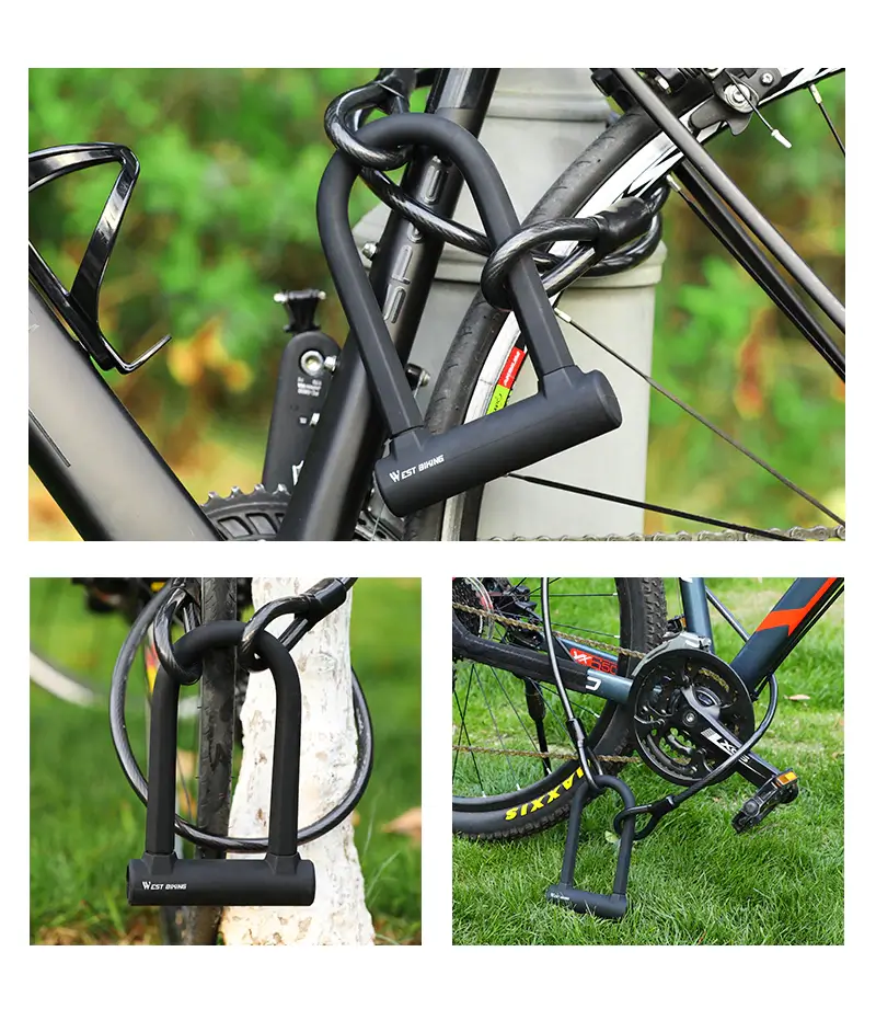 Best Bike Lock West Biking 14mm Bike U-Lock and Cable