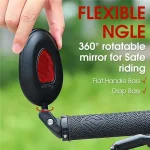 Rotatting West Biking 360 Rotation Bike Bar End Mirror with Reflector
