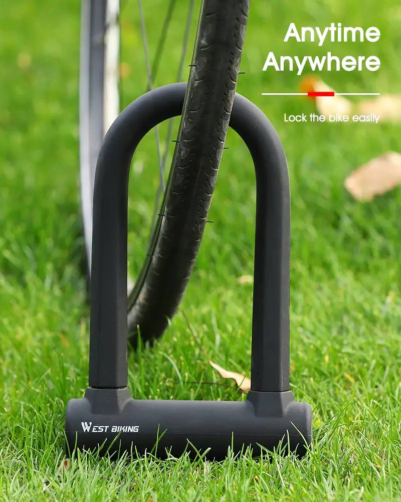 Secure Bike Aywhere with West Biking 14mm Bike U-Lock and Cable
