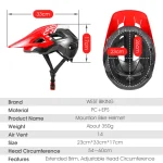 More Information on WEST BIKING Mountain Bike Carbon Helmet Bike