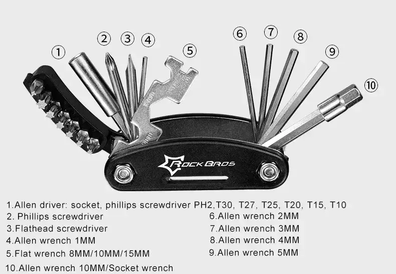ROCKBROS 16 in 1 MTB & Road Bike Repair Tools Kit in Kenya