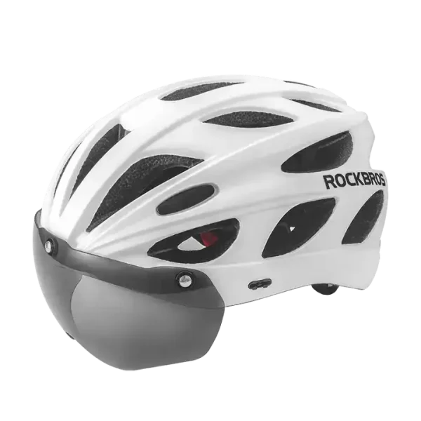 White ROCKBROS MTBBike Cycling Helmet with Polarized Goggle in Kenya