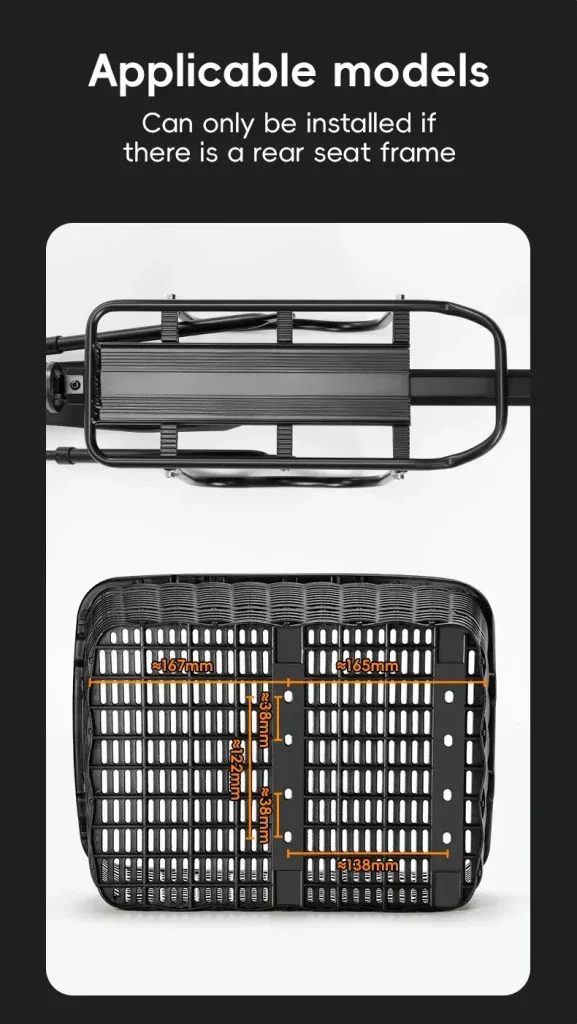 ROCKBROS PP Plastic Rear Rack Bike Basket in Kenya