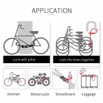Applications of GIYO Extra Long Lock for Bike & Helmet, Scooter