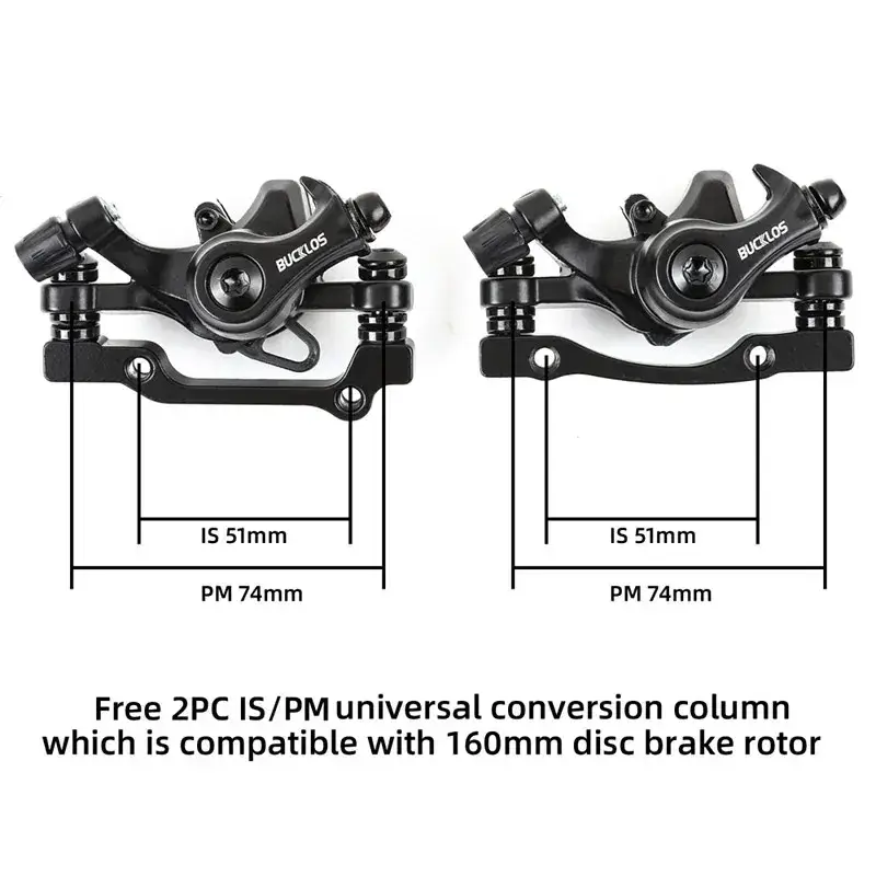 BUCKLOS Front and Rear Aluminum Alloy MTB Mechanical Disc Brakes