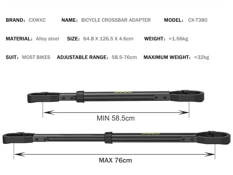 CXWXC Bike Car Carrier Adapter Bar in Kenya