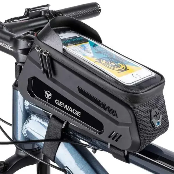 GEWAGE Waterproof Bike Frame Bag with Touchscreen Phone Case