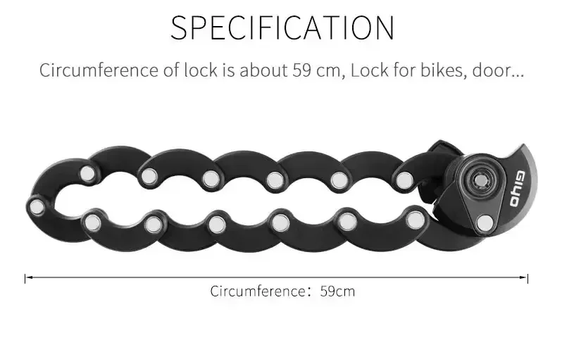 GIYO Anti-Theft Folding Bicycle Lock