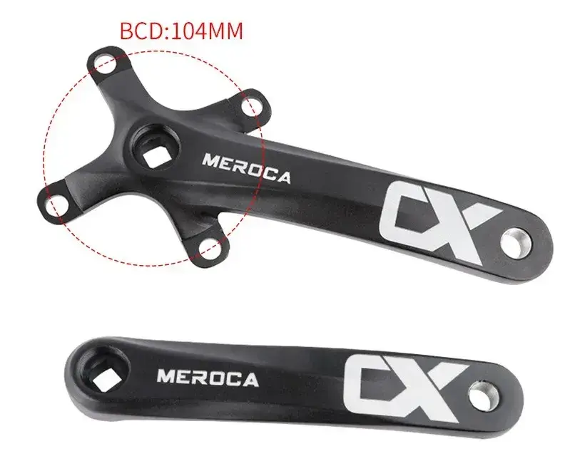 MEROCA MTB 170mm Square Hole 104BCD Bicycle Crank Compatible with 891011 Speed Bike Crank