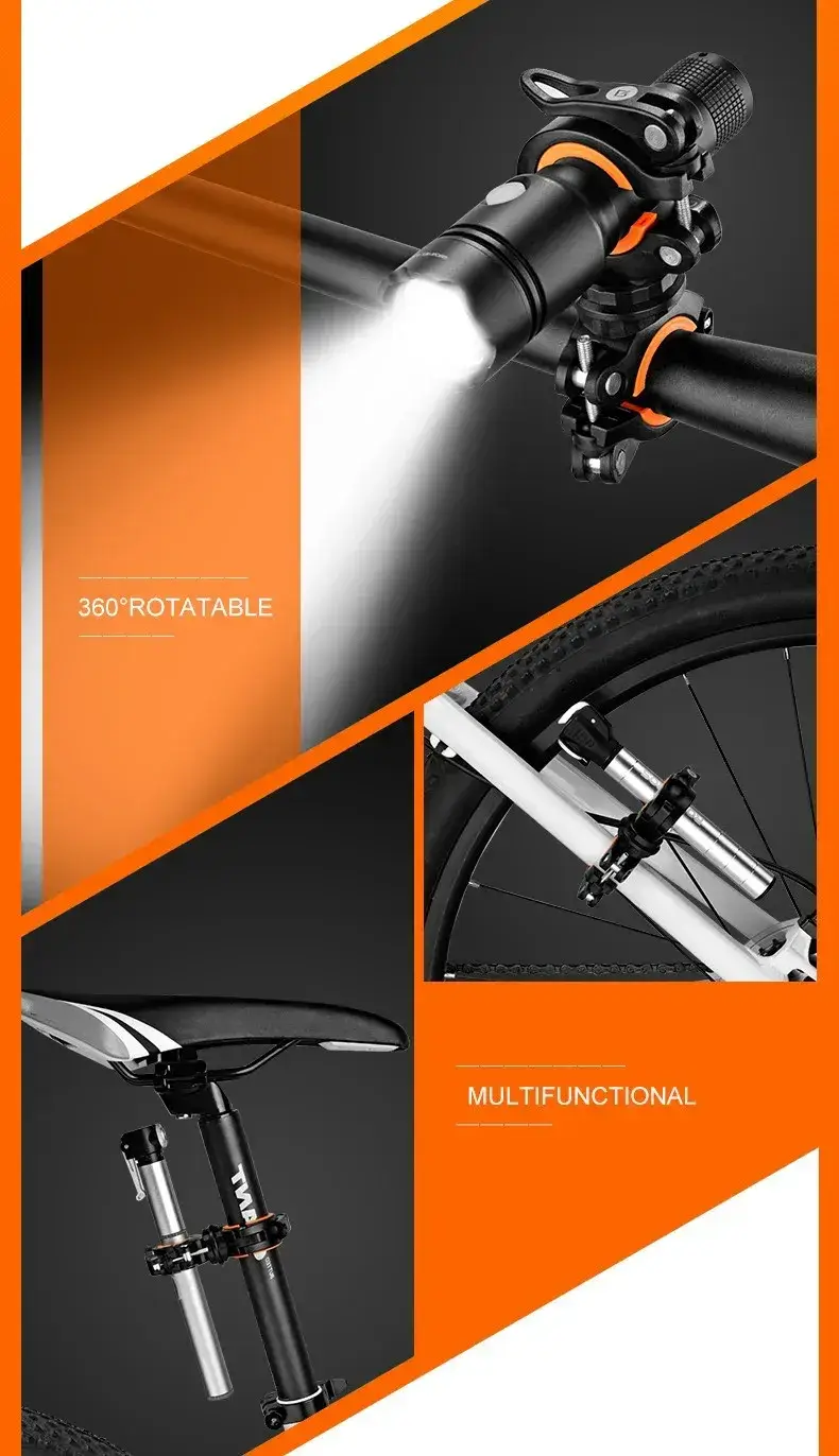 ROCKBROS Multifunctional 360 Degree Rotatable Bike Handlebar Mount Bracket