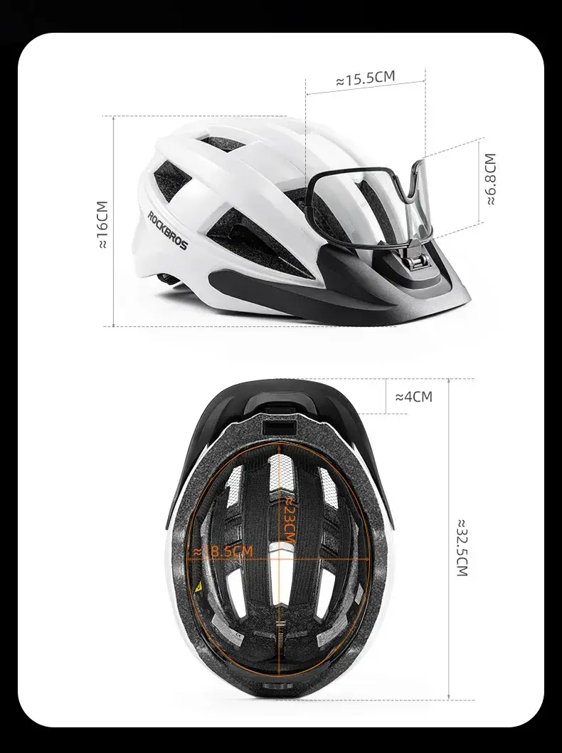 ROCKBROS Multifunctional Cycling Helmet with Goggles & Flashing Warning Lights in Kenya