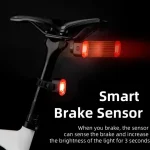 ROCKBROS Rechargeable LED Bike Tail Light, IPX6 Waterproof &Smart Brake Sensing