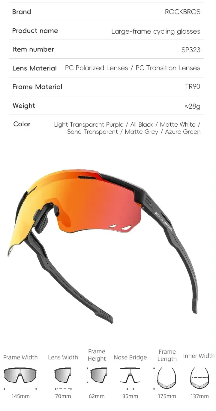 ROCKBROS UV400 photochromic cycling sunglass in Kenya