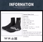 Size Chart for GIYO Waterproof Zipper Overshoes Cycling Shoes Covers