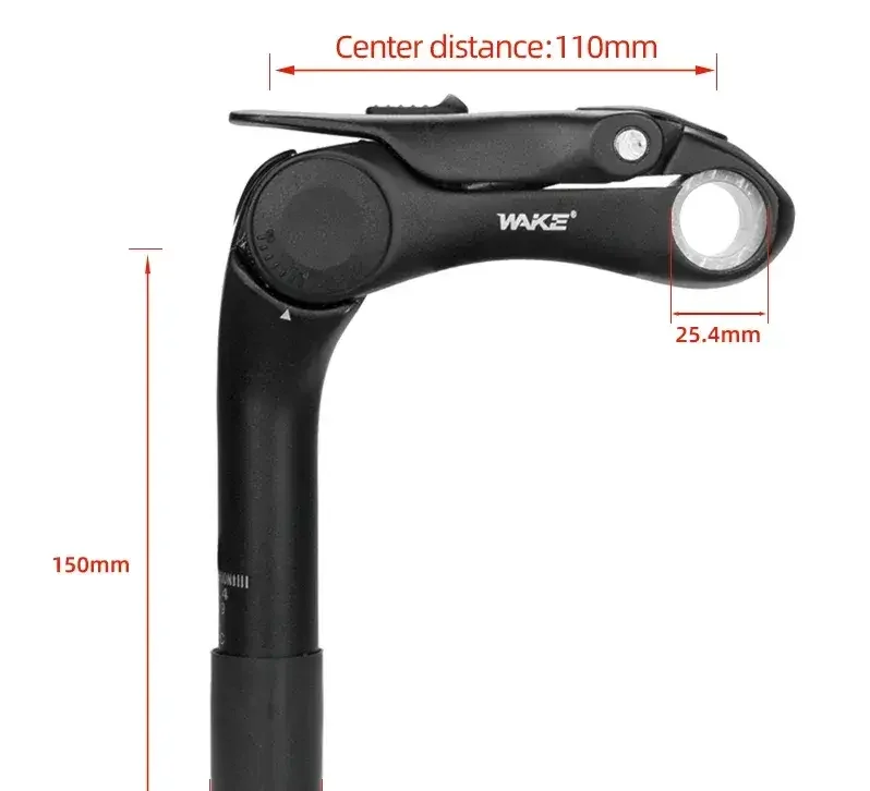 WAKE Adjustable Bike Stem 110mm, 0-60° for MTB and Road Bikes in Kenya