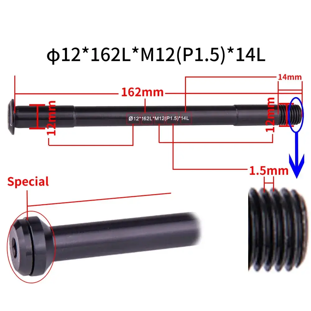 ZTTO MTB & Road Bike Thru Axle DT Structure Skewers for 12mm Hubs 12x142, 12x148 Rear & 12x100, 15x100 Front Forks in Kenya