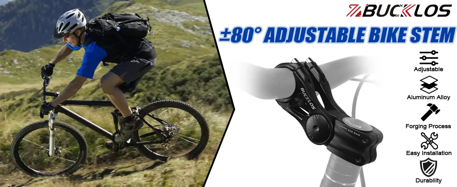Benefits of BUCKLOS 31.8mm Forged Aluminum Adjustable Bike Stem