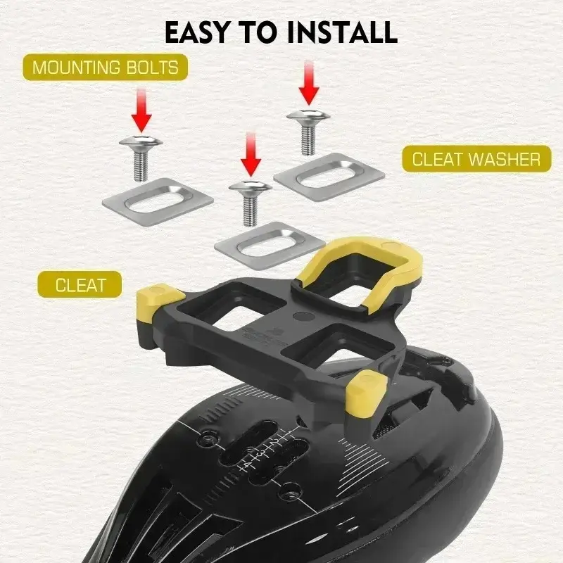 How to Install BUCKLOS Road Bike SPD-SL Pedal Cleats
