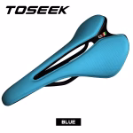 Blue TOSEEK Ultralight Breathable Bicycle Saddle