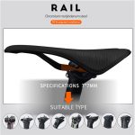 Seatpost Rail Adaptable TOSEEK Ultralight Breathable Bicycle Saddle