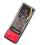 Promend 9-Speed Narrow Bicycle Chain, Quick Release, Steel Links, Gray