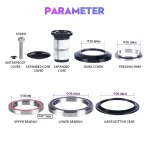 Specifications of TOSEEK Aluminium Alloy Bicycle Front Fork Bowl Set