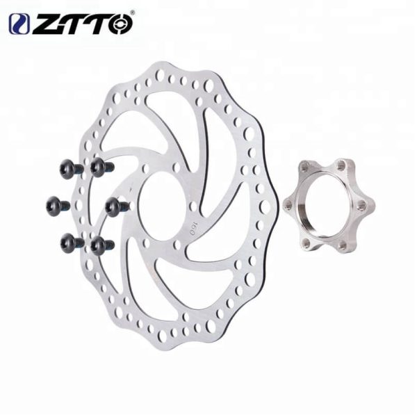 ZTTO 160mm 6-Bolt Disc Brake Rotor with a Threaded Hub Adapter at Bike Shop Kenya