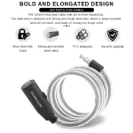 Best RIDERACE Anti-theft Portable Bicycle Cable Lock