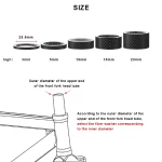 Dimensions of RIDERACE 5 Pcs Set Bicycle Headset Spacer, Front Fork Stem Washer Caps