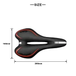 Dimensions of RIDERACE Shockproof GEL Padded Hollow Saddle for Mountain Bicycle