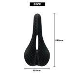 Dimensions of RIDERACE Ultralight Hollow Bike Saddle
