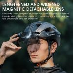 Magnetic Goggles WEST BIKING Safe Cycling Helmet with LED Light, Sunglasses,