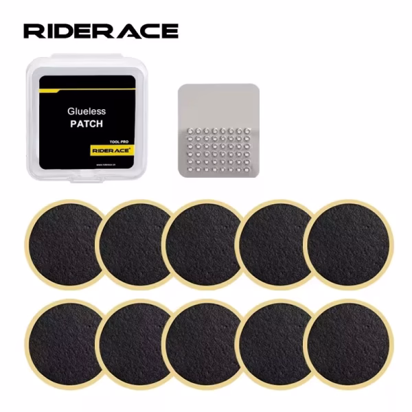 New RIDERACE 10Pcs Glueless Patch Puncture Repair Kit, Bicycle Inner Tube Fast Repair in Kenya