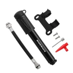 Very Small RIDERACE Portable Mini Bike Pump with Schrader-Presta Valves