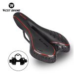 WEST BIKING Gel Bicycle Seat, Ergonomic, Waterproof, Comfortable PU Leather Bike Saddle