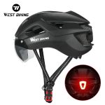 WEST BIKING Safe Cycling Helmet with LED Light, Sunglasses, at Bike centre Kenya