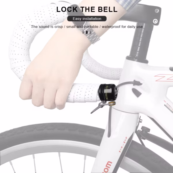 RIDERACE Road Bike Bell for Curved Handlebars